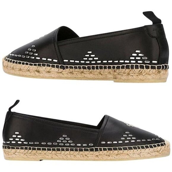 Saint Laurent Black Studded Embellished Black Leather Round Toe Loafers Size 40 - Picture 1 of 16